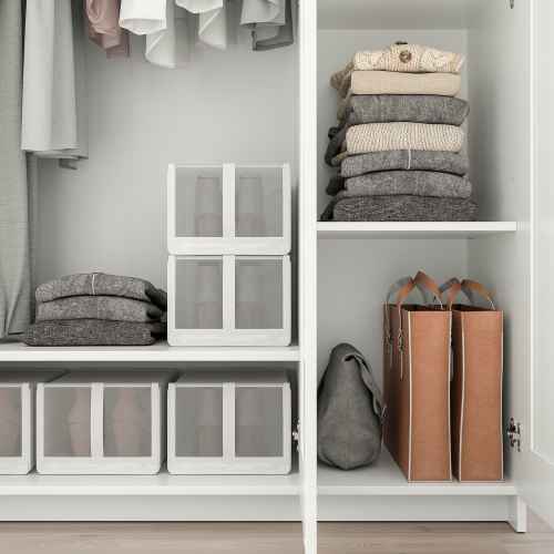 IKEA BRIMNES Wardrobe with 3 Doors 117x190cm, White