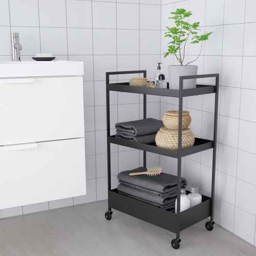 IKEA NISSAFORS Trolley 50.5x30x83CM BLACK