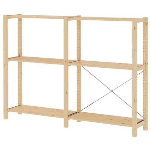 IKEA IVAR 2 Sections/Shelves 174x30x124CM PINE