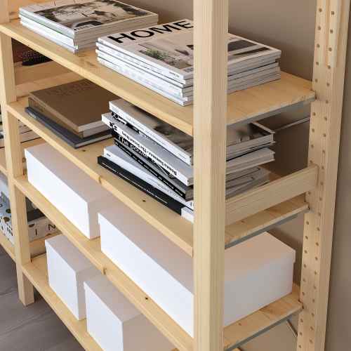 (Ivar Part)IKEA IVAR 4 Sections/Shelves, 344x30x226CM PINE