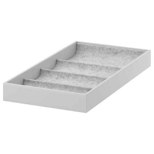 IKEA KOMPLEMENT Insert With 4 Compartments 25x53x5CM Light Grey