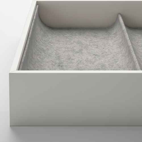 IKEA KOMPLEMENT Insert With 4 Compartments 25x53x5CM Light Grey