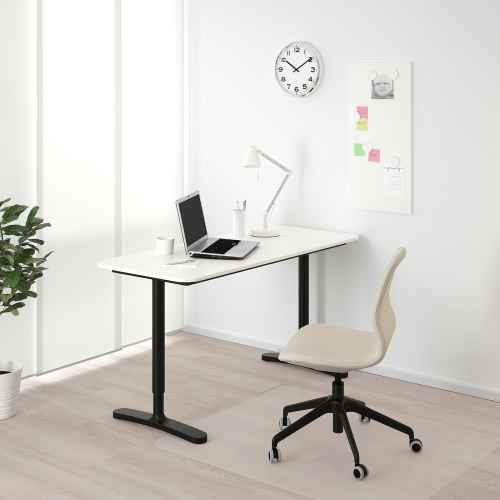 IKEA BEKANT Desk 140x60CM WHITE BLACK