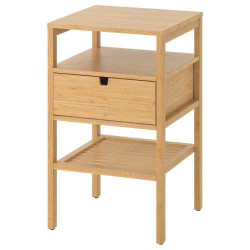 IKEA NORDKISA Bedside Table 40x40CM Bamboo