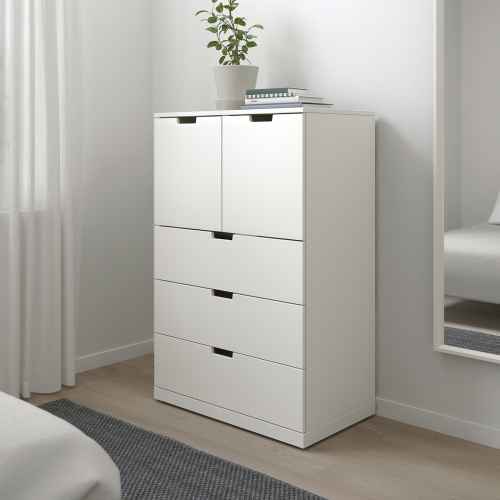 IKEA NORDLI Chest Of 5 Drawers 80x122CM WHITE