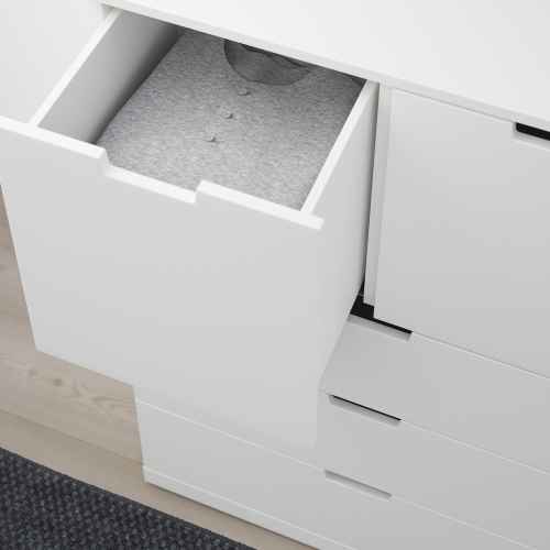 IKEA NORDLI Chest Of 5 Drawers 80x122CM WHITE