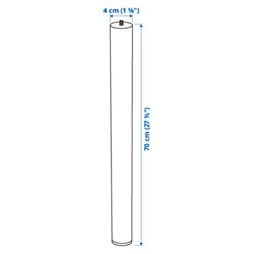 IKEA ADILS Leg 70cm, White