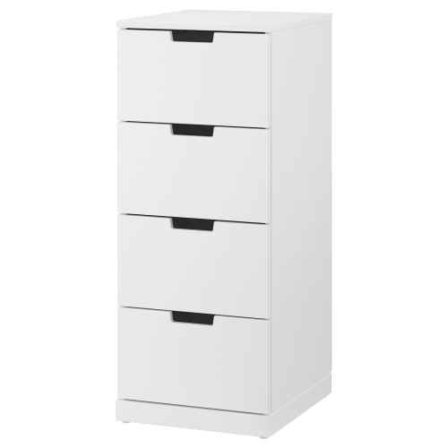 (Nordli Part)IKEA NORDLI Chest of 4 Drawers 40 x 99 cm White