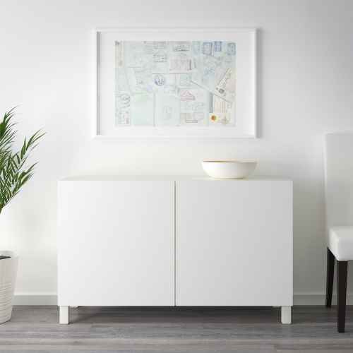 IKEA BESTA Storage Combination with Doors 120x42x74cm, White