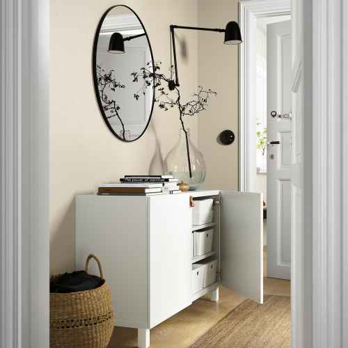 (Besta Part)IKEA BESTA Storage Combination with Doors 120 x 40 x 74 cm White/Lappviken White