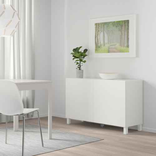 (Besta Part)IKEA BESTA Storage Combination with Doors 120 x 40 x 74 cm White/Lappviken White