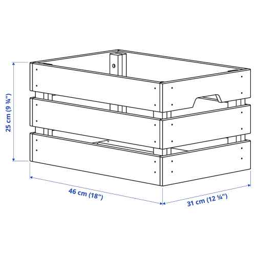 IKEA KNAGGLIG Box 46x31x25cm Pine