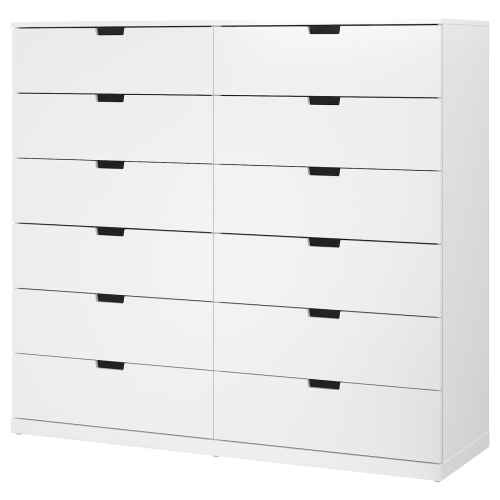 IKEA NORDLI Chest Of 12 Drawers 160x145cm, White