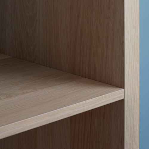 IKEA KALLAX Shelving Unit With 2 Inserts, 42x147 cm White Stained Oak Effect