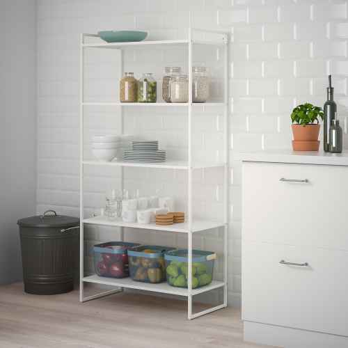 IKEA JONAXEL Shelving Unit, 80x38x160 cm, White