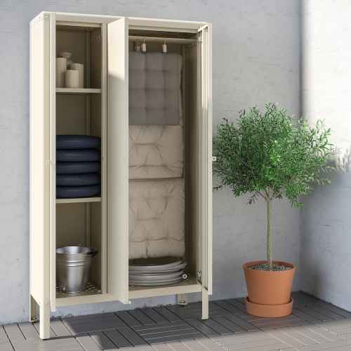 KOLBJORN Cabinet in/outdoor, beige, 90x161 cm