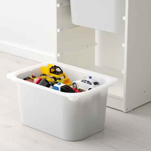 IKEA TROFAST Storage Combination With Boxes, 46x30x94 cm White, White