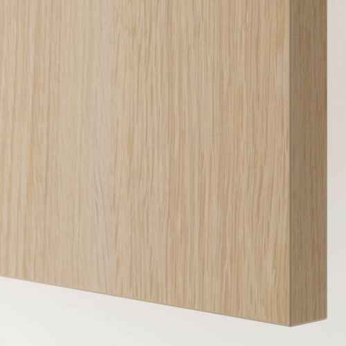 PAX Wardrobe, white stained oak effect 150x66x201 cm