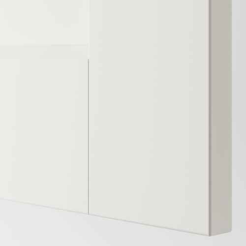 PAX Corner wardrobe, white, Glimore white 111x111x236 cm