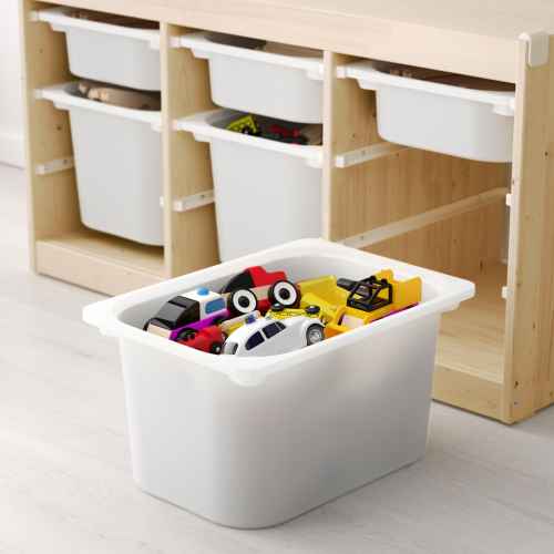 IKEA TROFAST Storage Combination, Light White White, Orange 99x44x52 cm