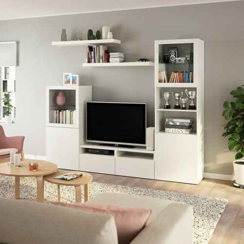 BESTA LACK TV Storage Combination, White, 240x42x193 cm