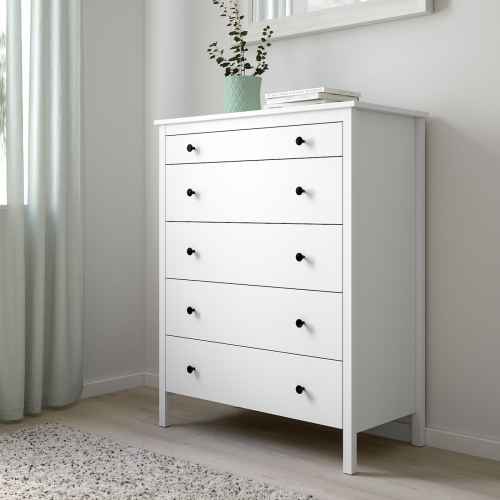 IKEA KOPPANG Chest Of 5 Drawers White 90x114 cm