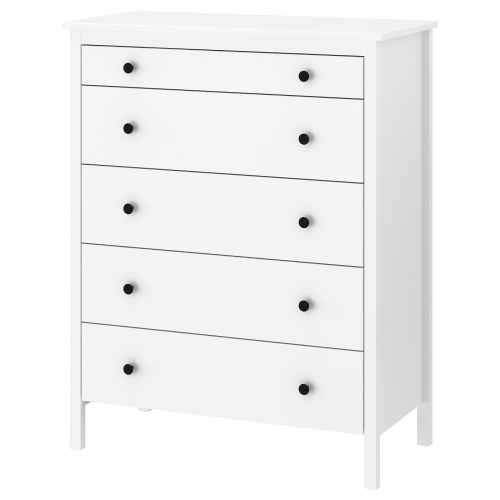 KOPPANG Chest Of 5 Drawers, White, 90x114 cm