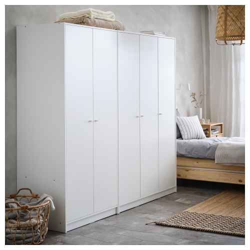 IKEA KLEPPSTAD Wardrobe with 2 doors, white, 79x176 cm