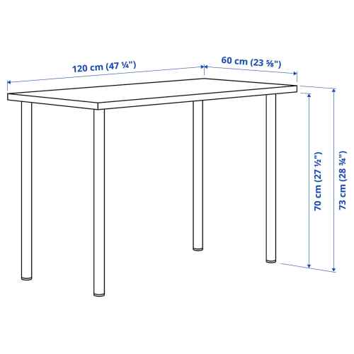 IKEA LAGKAPTEN / ADILS Desk white 120x60 cm