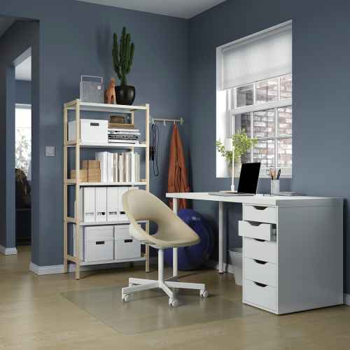 IKEA LAGKAPTEN / ALEX Desk ADILS Leg white 140x60 cm