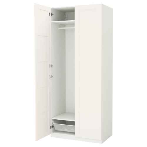 (Pax Part)IKEA PAX Wardrobe 100x60x236 cm, White/Bergsbo White