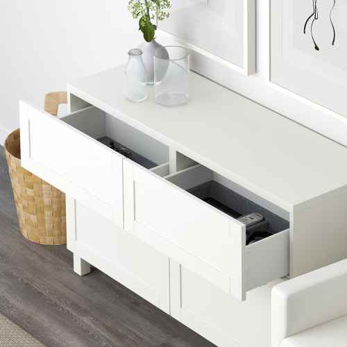 (Besta Part)IKEA BESTA Storage Combination w Doors/Drawers, WH 120x42x74 cm