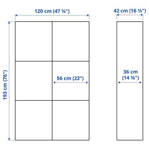 IKEA BESTA Storage Combination w Glass Doors, WH 120x42x193 cm