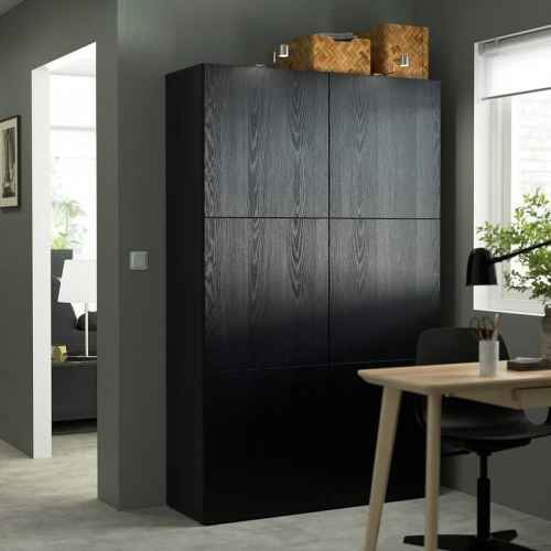 IKEA TIMMERVIKEN Door, black, 60x64 cm