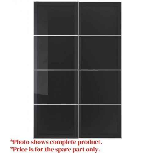 IKEA UGGDAL 4 panels for sliding door frame 75x236cm Grey glass
