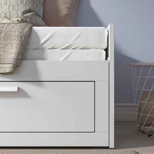 IKEA BRIMNES day-bed frame with 2 drawers white 80x200 cm