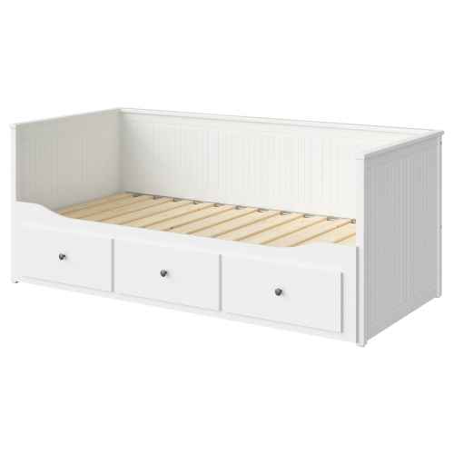 IKEA HEMNES Day-bed frame with 3 drawers 89x209cm White