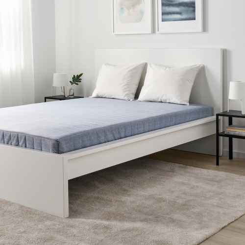 IKEA VADSO Sprung Mattress 150x200cm, Extra Firm, Light Blue