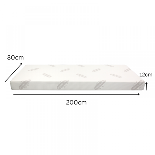 IKEA BRIMNES Day-bed Frame and 2 Memory Foam Mattresses Combo, 80x200cm