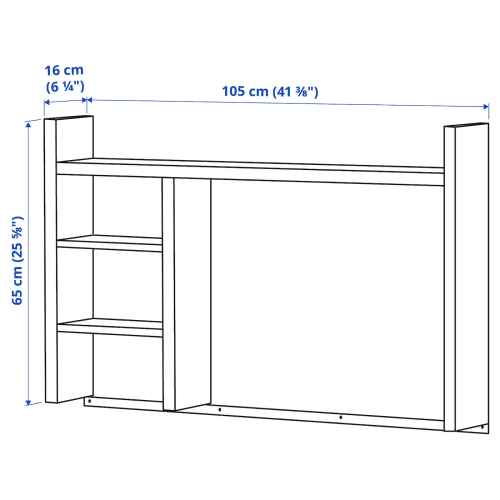 IKEA MICKE Add on unit 105x65cm White