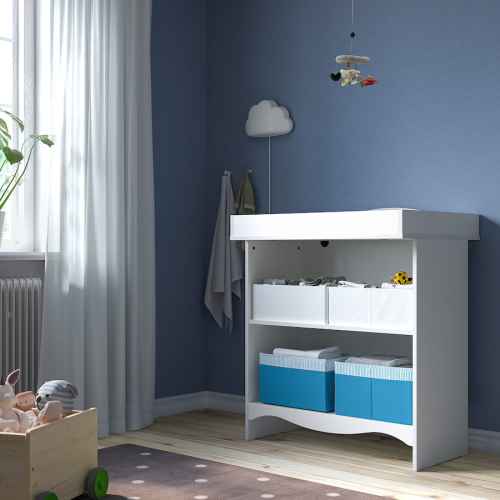 IKEA SMAGORA Changing table/bookshelf White