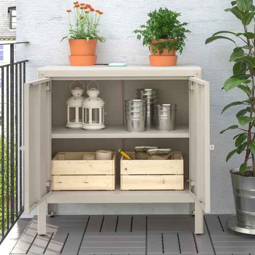 (Part) PO- IKEA KOLBJORN Cabinet In/Outdoor, 80x81 cm, Beige