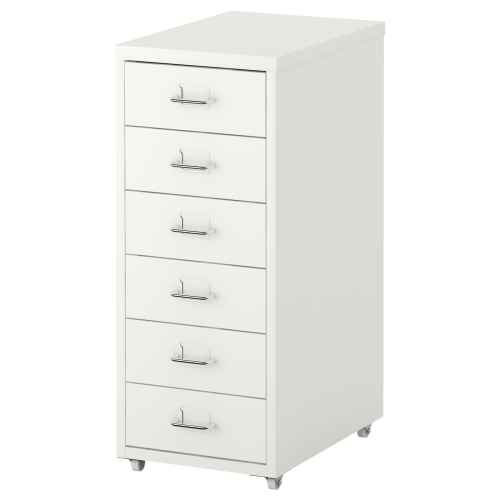 IKEA HELMER Drawer Unit on Castors 28x69cm, White