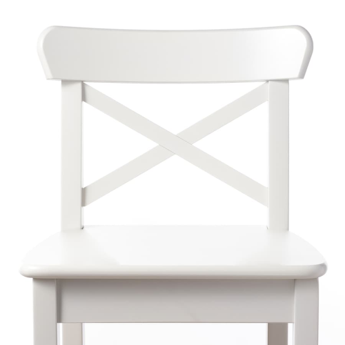 IKEA INGOLF Bar Stool with Backrest 74cm, White