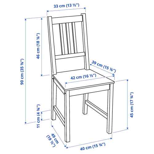 IKEA STEFAN Chair, Brown-black