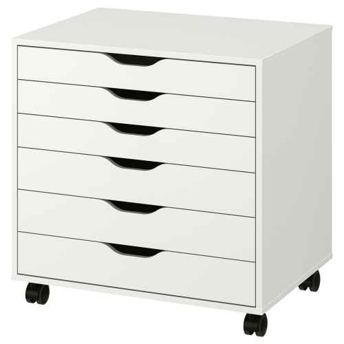 IKEA ALEX Drawer Unit on Castors 67x66cm, White