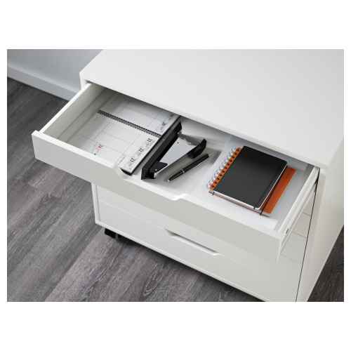 IKEA ALEX Drawer unit on castors 67x66cm White