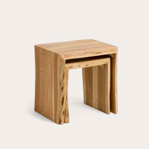 Kave Home Zuleika Solidwood Side Table, Set of 2