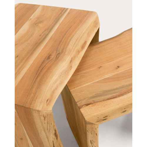 Kave Home Zuleika Solidwood Side Table, Set of 2