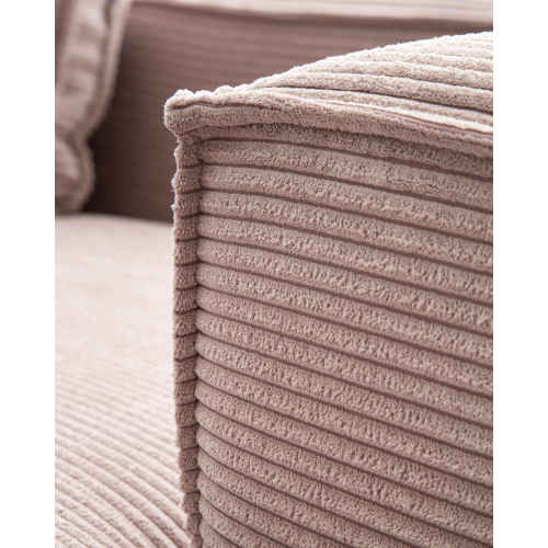 Kave Home Blok 3-Seat Sofa, Corduroy, Pink